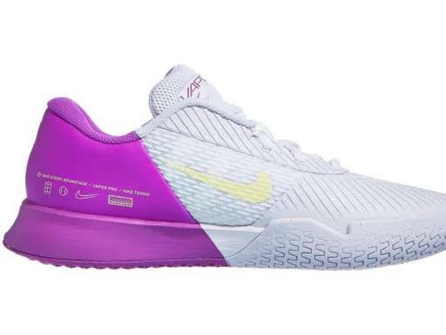 Footwear * | Masters Racket Nike Vapor Pro 2 White/Citron/Earth Women'S Tennis Shoes 2023 New Arrival