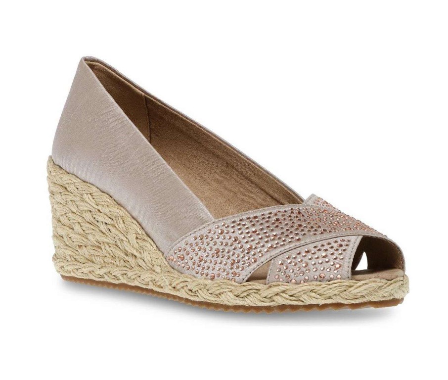 Wedge Sandals * | Women'S Anne Klein Ezzie-C Peep Toe Espadrille Wedges