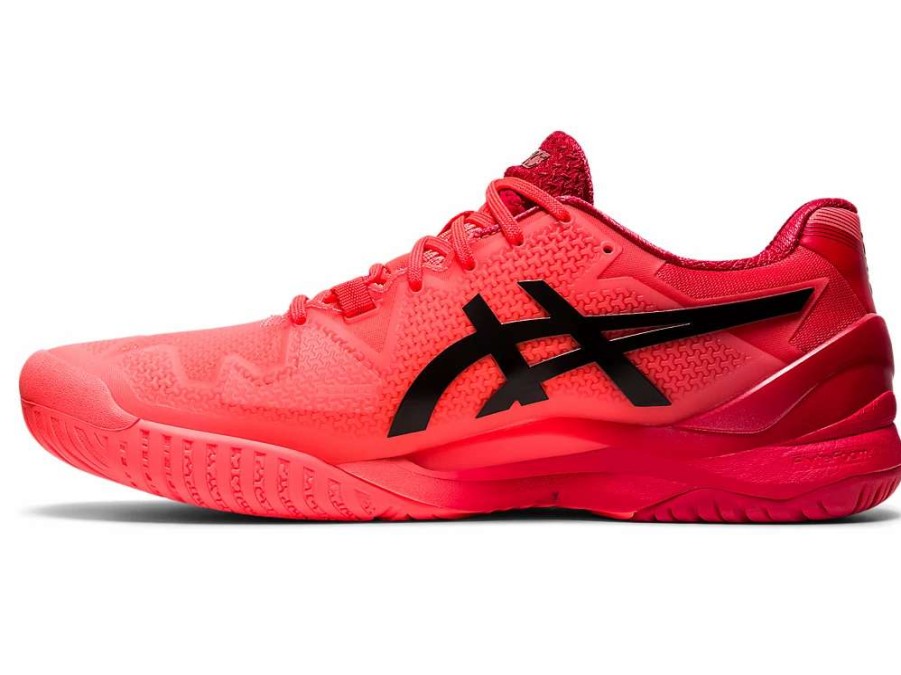 Footwear * | Masters Racket Asics Gel Resolution 8 Sunrise Red Men'S And Women'S Tennis Shoes New Arrival