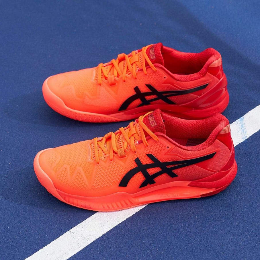 Footwear * | Masters Racket Asics Gel Resolution 8 Sunrise Red Men'S And Women'S Tennis Shoes New Arrival