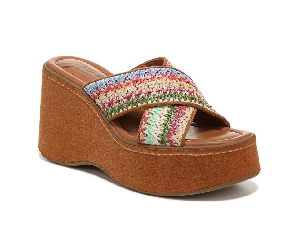 Wedge Sandals * | Women'S Zodiac Nessa-Raffia Wedge Platform Sandals