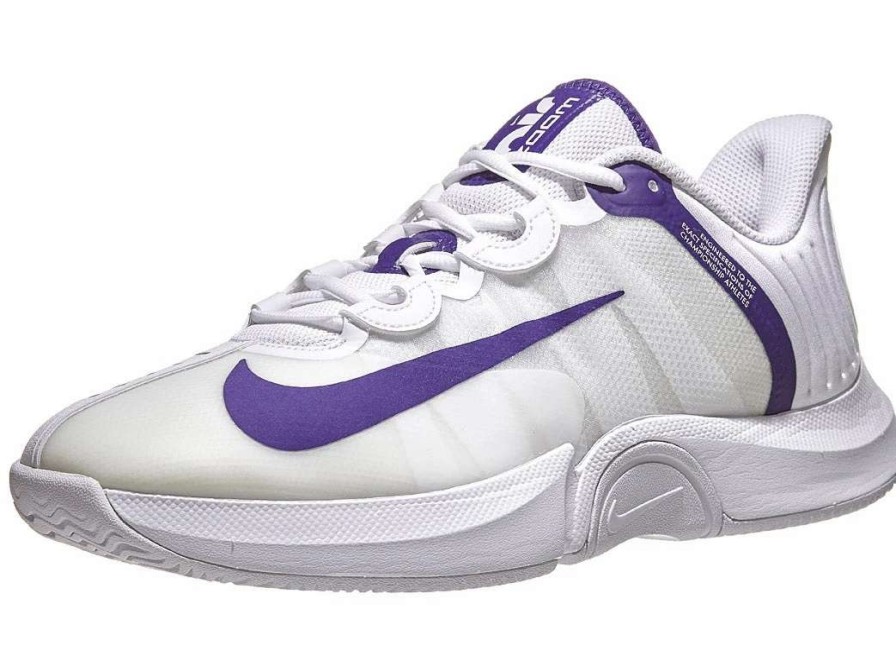 Footwear * | Masters Racket Nike Air Zoom Gp Turbo White/Purple/Grey Mens Shoes