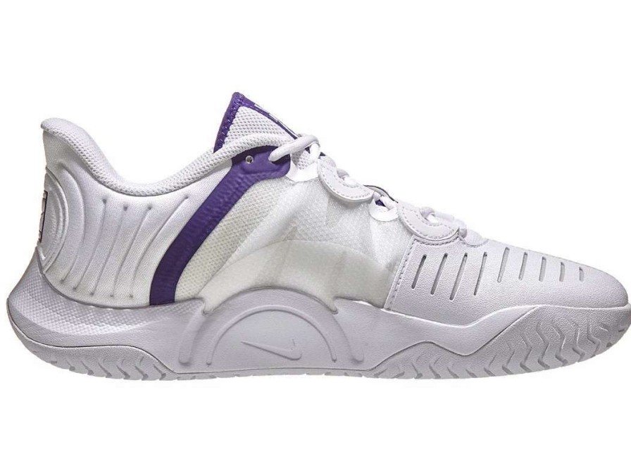 Footwear * | Masters Racket Nike Air Zoom Gp Turbo White/Purple/Grey Mens Shoes