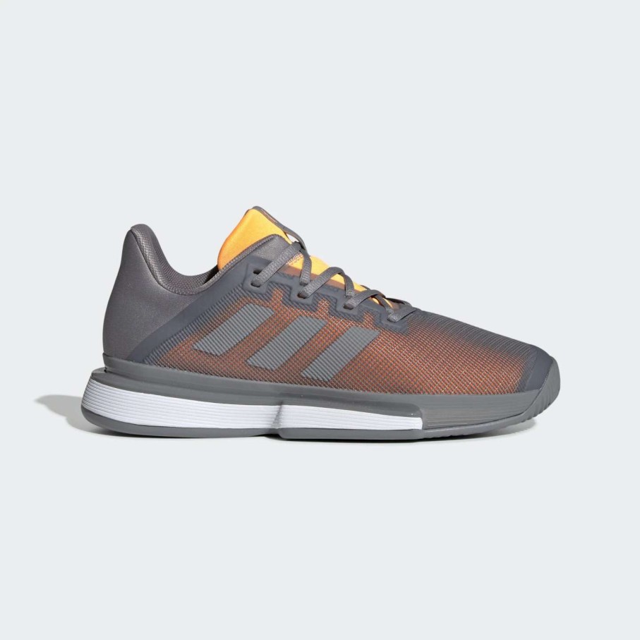 Footwear * | Masters Racket Adidas Solematch Bounce Men'S Shoes (Grey Three / Grey Three / Flash Orange)