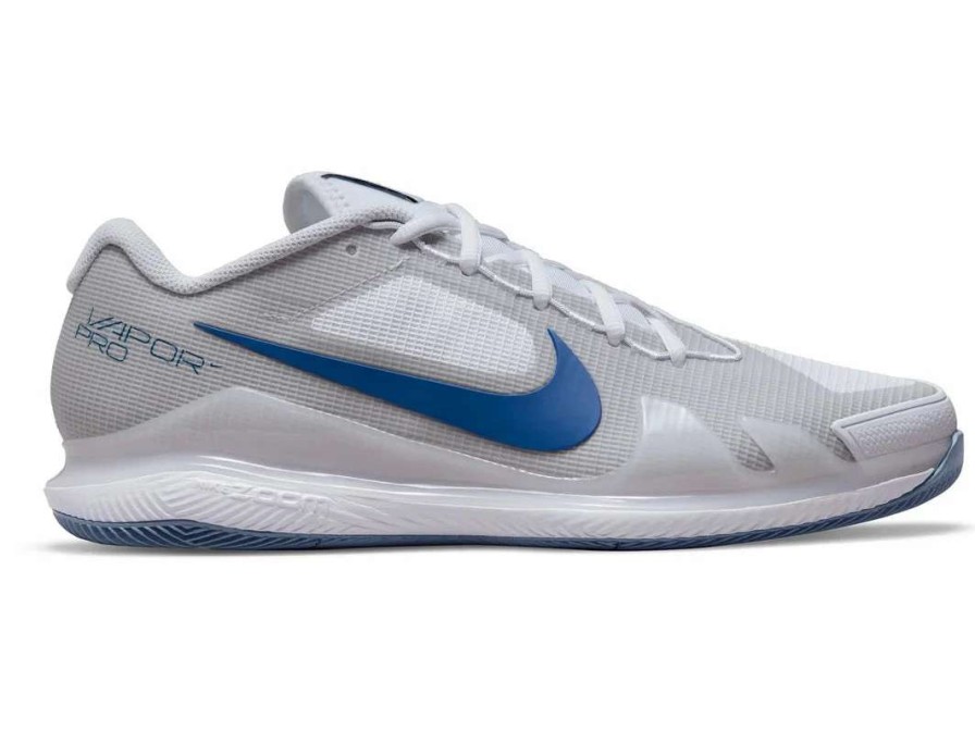 Footwear * | Masters Racket Nike Air Zoom Vapor Pro White/Slate/Grey Men'S Tennis Shoes New Arrival