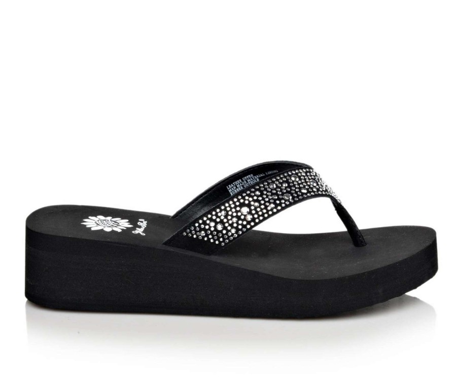 Wedge Sandals * | Women'S Yellow Box Africa Wedge Flip-Flops