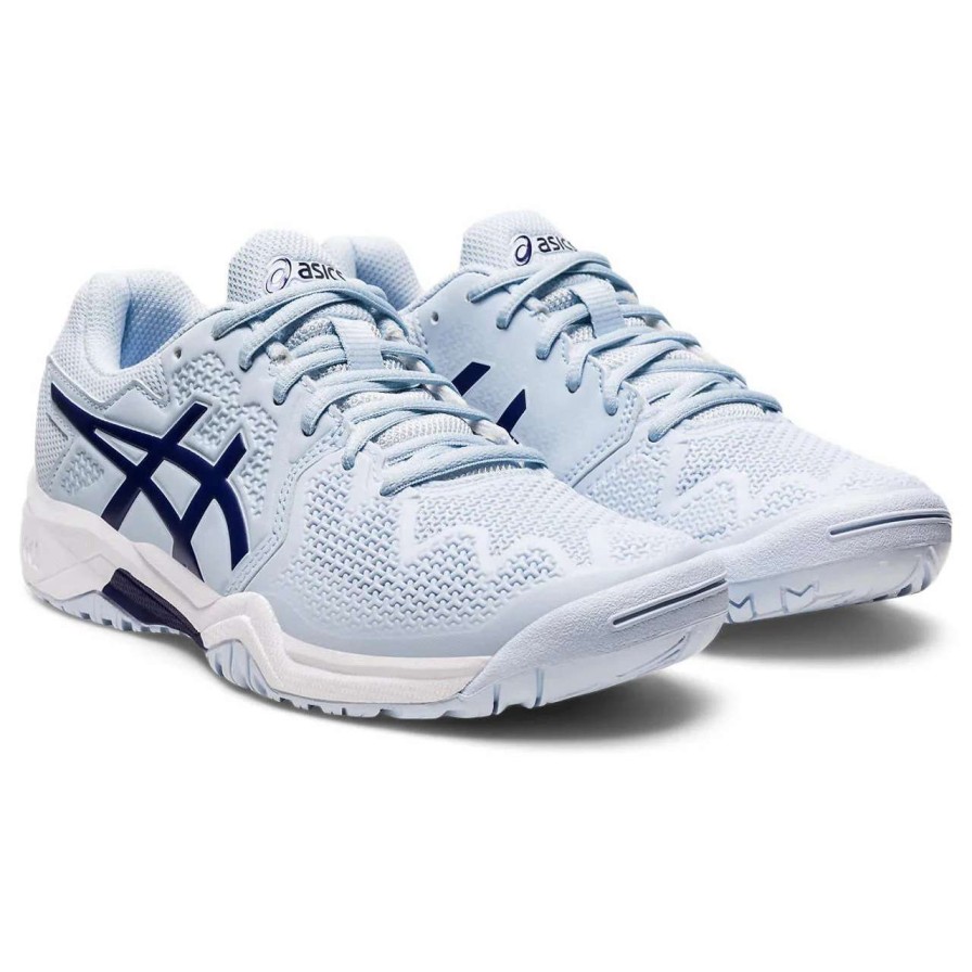 Footwear * | Masters Racket Asics Gel Resolution 8 Gs Soft Sky/Dive-Blue Junior Tennis Shoes 2022 New Arrival