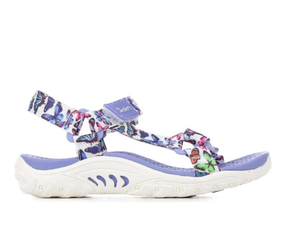 Outdoor And Hiking Sandals * | Girls' Skechers Little Kid & Big Kid Reggae Butterfly Sandals