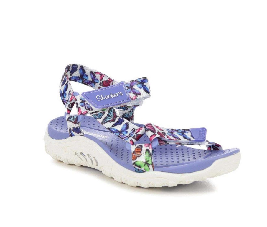 Outdoor And Hiking Sandals * | Girls' Skechers Little Kid & Big Kid Reggae Butterfly Sandals