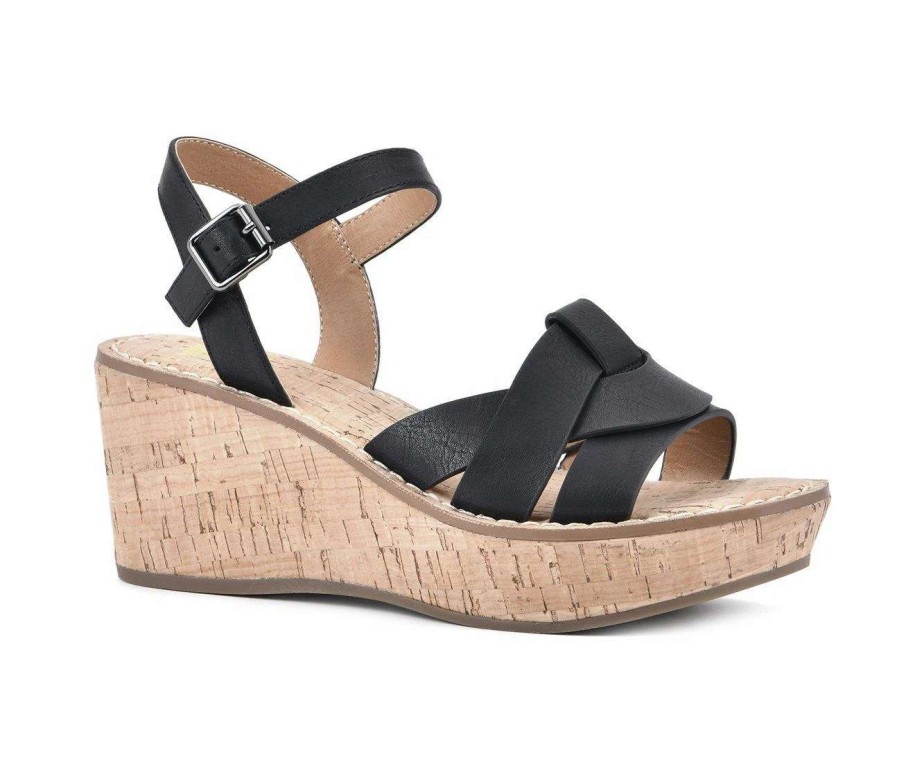 Wedge Sandals * | Women'S White Mountain Simple Wedge Sandals