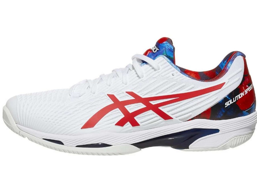 Footwear * | Masters Racket Asics Solution Speed Ff 2 White/Classic Red Men'S Tennis Shoes New Arrival