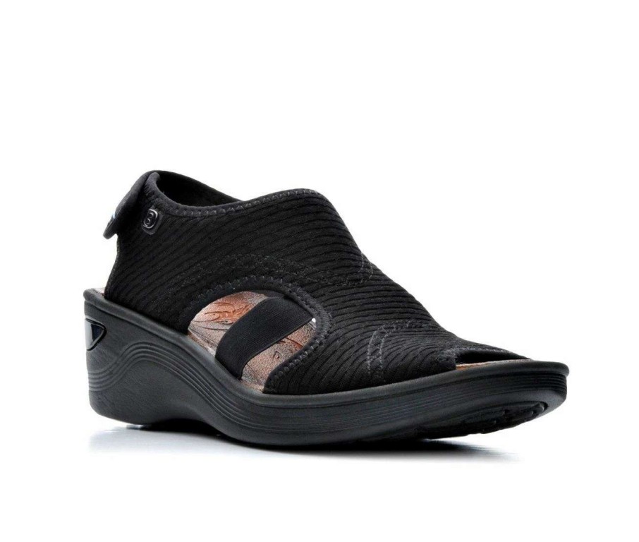 Wedge Sandals * | Women'S Bzees Dream Stretch Wedge Sandals