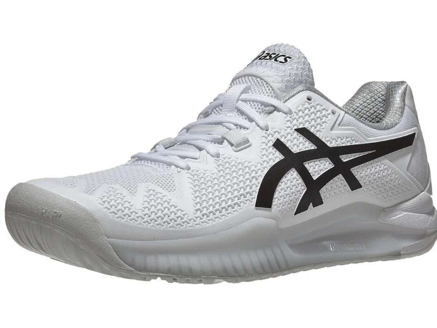 Footwear * | Masters Racket Asics Gel Resolution 8 White/Black Men'S Tennis Shoes New Arrival