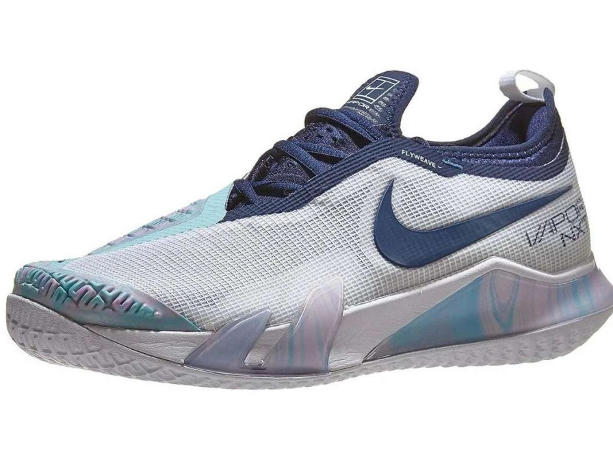 Footwear * | Masters Racket Nike React Vapor Nxt Ac Glacier/Navy Men'S Tennis Shoes 2022 New Arrival