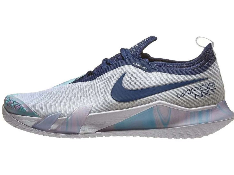 Footwear * | Masters Racket Nike React Vapor Nxt Ac Glacier/Navy Men'S Tennis Shoes 2022 New Arrival