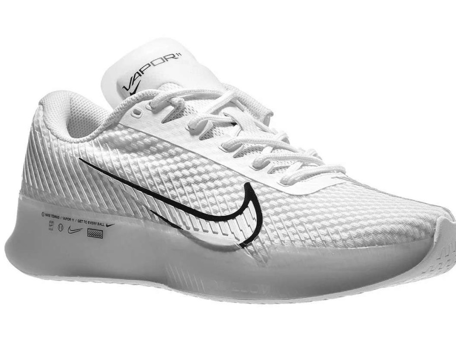 Footwear * | Masters Racket Nike Zoom Vapor 11 White/Black Men'S Tennis Shoes 2022 New Arrival