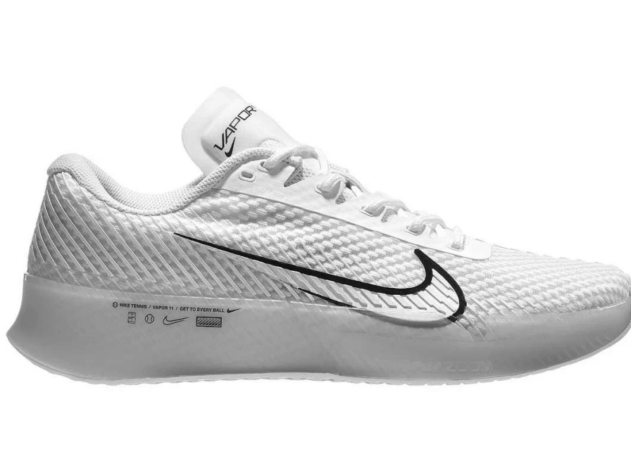 Footwear * | Masters Racket Nike Zoom Vapor 11 White/Black Men'S Tennis Shoes 2022 New Arrival