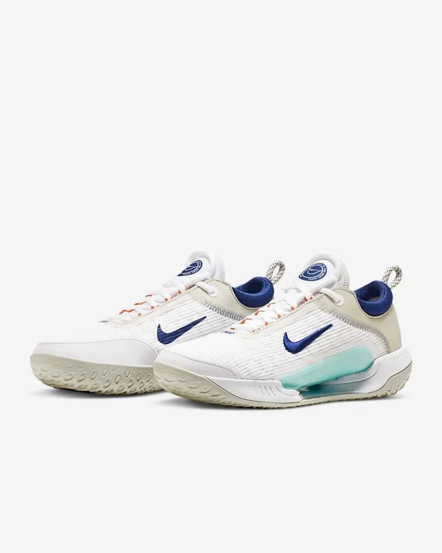 Footwear * | Masters Racket Nikecourt Zoom Nxt White/Deep Royal Blue Men'S Tennis Shoes New Arrival