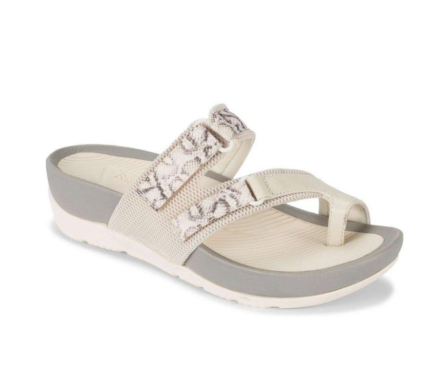 Outdoor And Hiking Sandals * | Women'S Baretraps Cream Snake Slip-Resistant Sandals