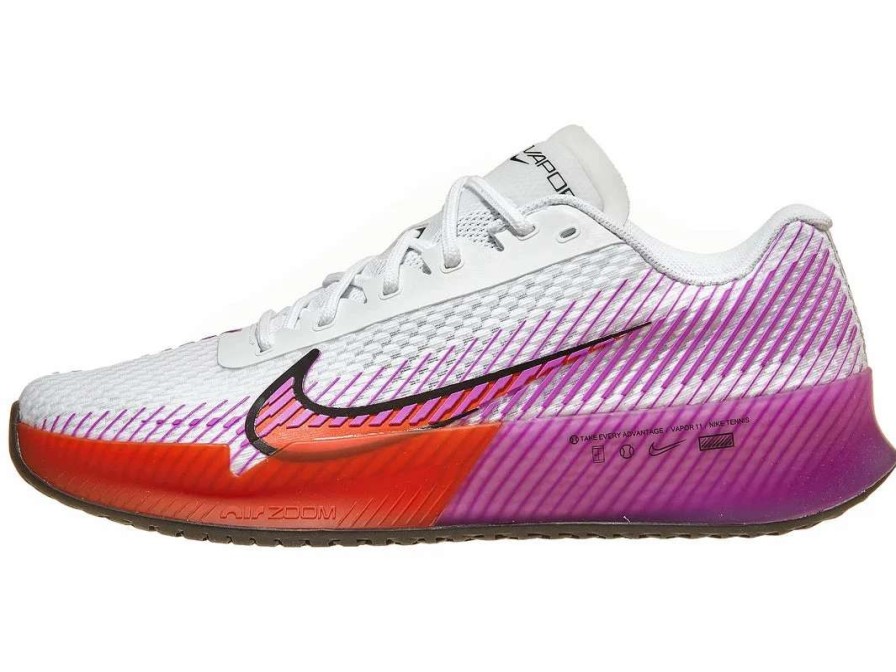 Footwear * | Masters Racket Nike Zoom Vapor 11 White/Fuchsia/Red Men'S Tennis Shoes 2023 New Arrival