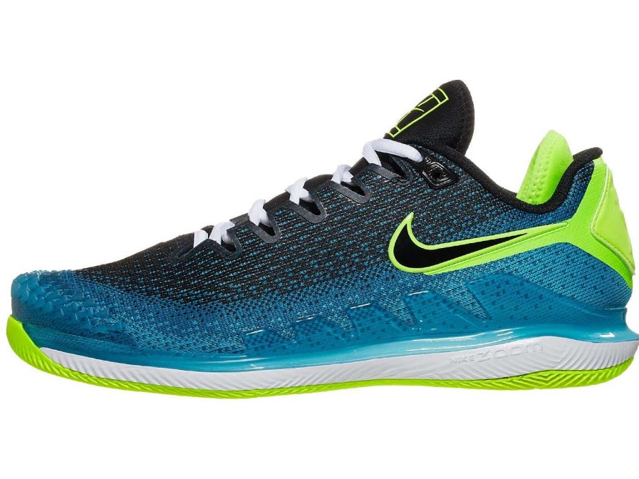 Footwear * | Masters Racket Nike Air Zoom Vapor X Knit Turquoise/Lime Mens Shoe