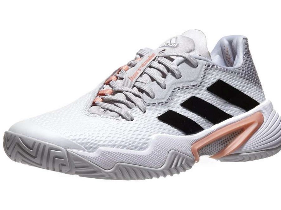 Footwear * | Masters Racket Adidas Barricade White/Silver/Blush Women'S Tennis Shoes New Arrival