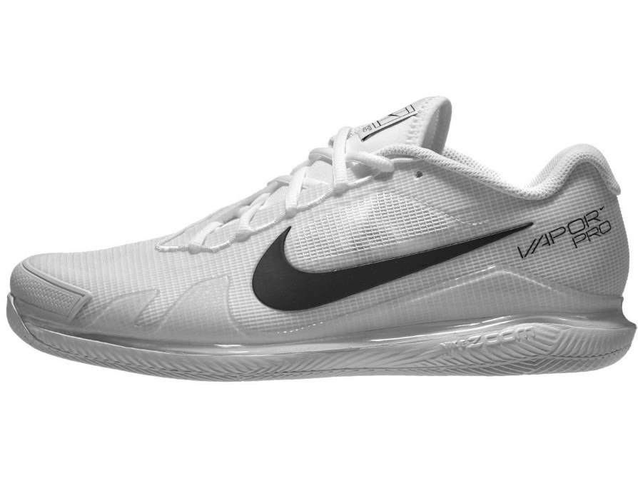 Footwear * | Masters Racket Nike Air Zoom Vapor Pro White/Black Men'S Shoe New Arrival