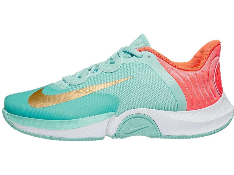 Footwear * | Masters Racket Nike Air Zoom Gp Turbo Turq/Mango Women'S Shoe New Arrival