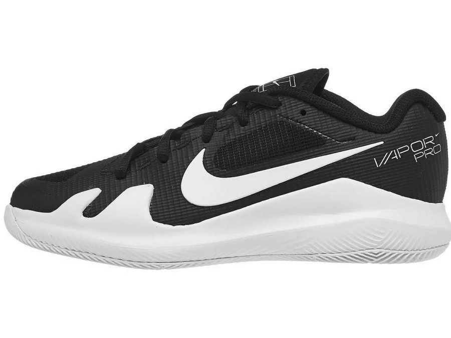 Footwear * | Masters Racket Nike Vapor Pro Black/White Junior Tennis Shoes New Arrival