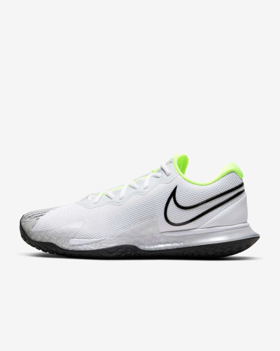 Footwear * | Masters Racket Nike Court Air Zoom Vapor Cage 4 Men'S Shoes (White/Volt)