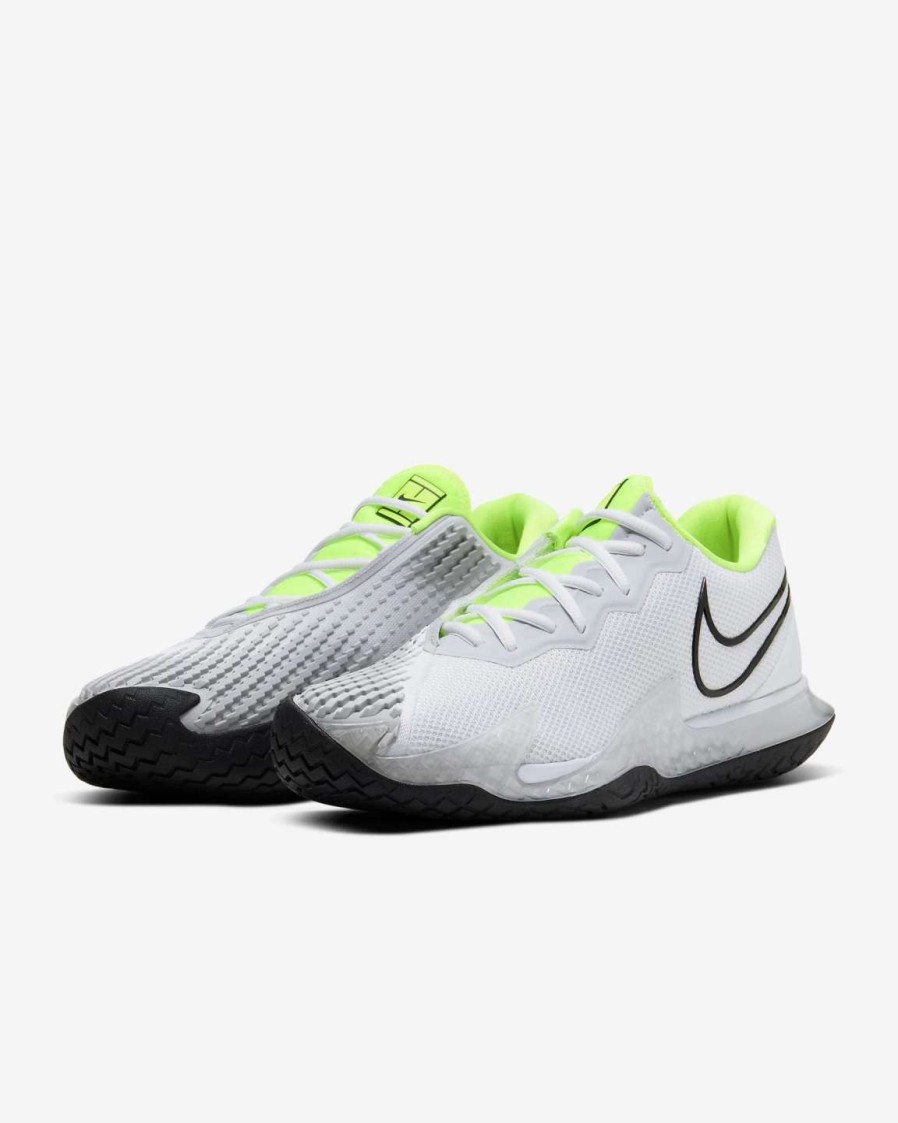 Footwear * | Masters Racket Nike Court Air Zoom Vapor Cage 4 Men'S Shoes (White/Volt)