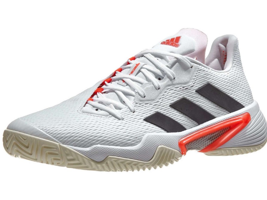 Footwear * | Masters Racket Adidas Barricade White/Black/Solar Red Men'S & Women'S Tennis Shoes New Arrival