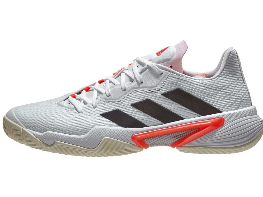 Footwear * | Masters Racket Adidas Barricade White/Black/Solar Red Men'S & Women'S Tennis Shoes New Arrival