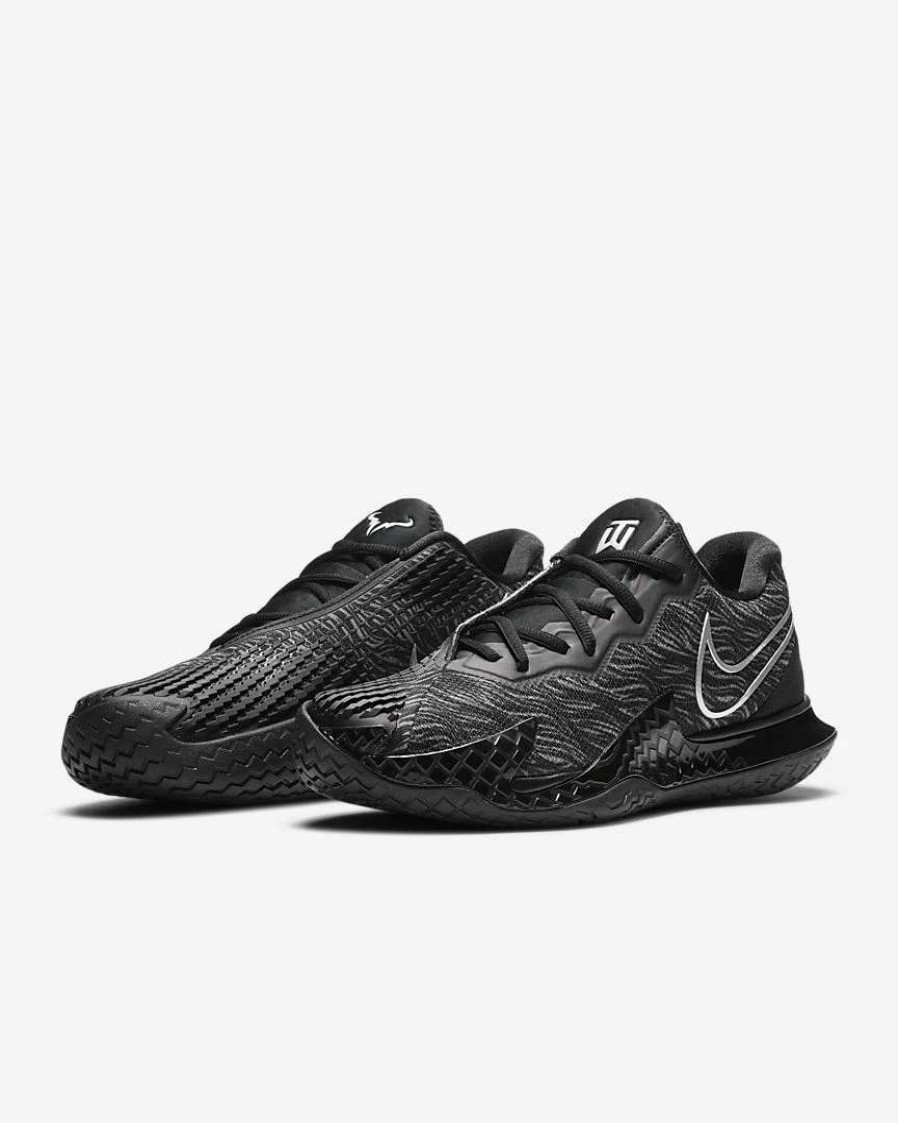 Footwear * | Masters Racket Nike Air Zoom Vapor Cage 4 Men'S Shoes (Black/University Red/Metallic Silver Style) Limited Edition