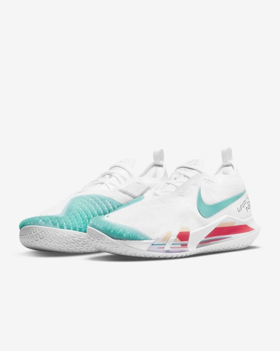 Footwear * | Masters Racket Nike React Vapor Nxt White/Habanero Red Men'S Tennis Shoes 2022 New Arrival