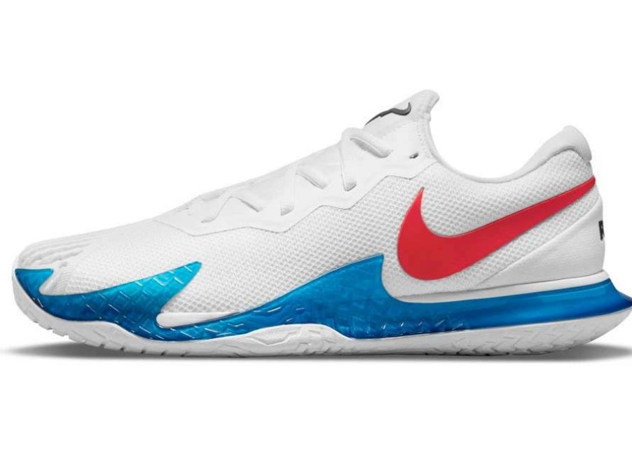 Footwear * | Masters Racket Nike Air Zoom Vapor Cage 4 Rafa Wh/Red/Bl Men'S Tennis Shoes New Arrival