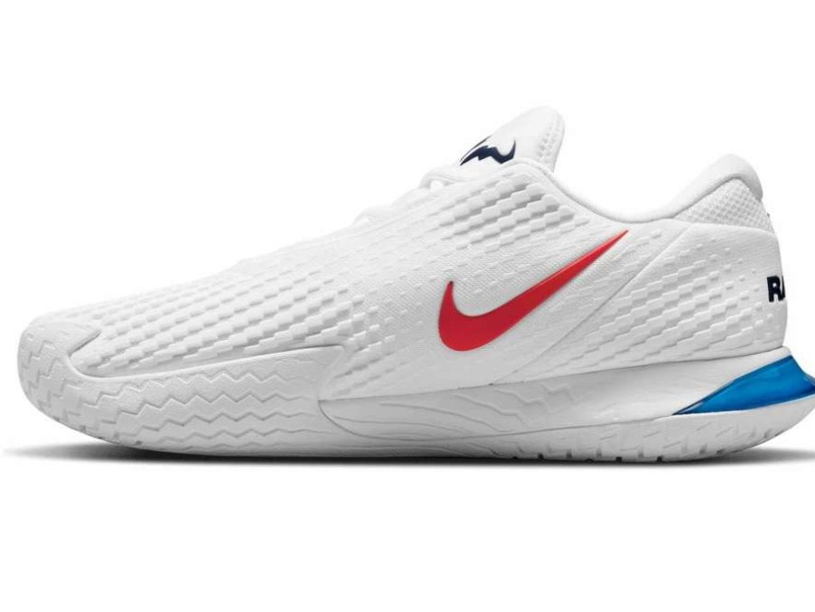 Footwear * | Masters Racket Nike Air Zoom Vapor Cage 4 Rafa Wh/Red/Bl Men'S Tennis Shoes New Arrival