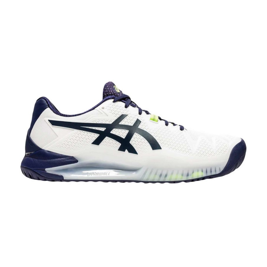 Footwear * | Masters Racket Asics Gel Resolution 8 White/Peacoat Men'S Shoes