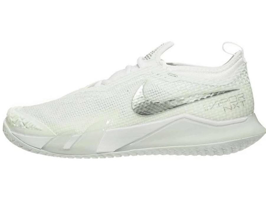 Footwear * | Masters Racket Nike React Vapor Nxt White/Silver Women'S Tennis Shoes New Arrival