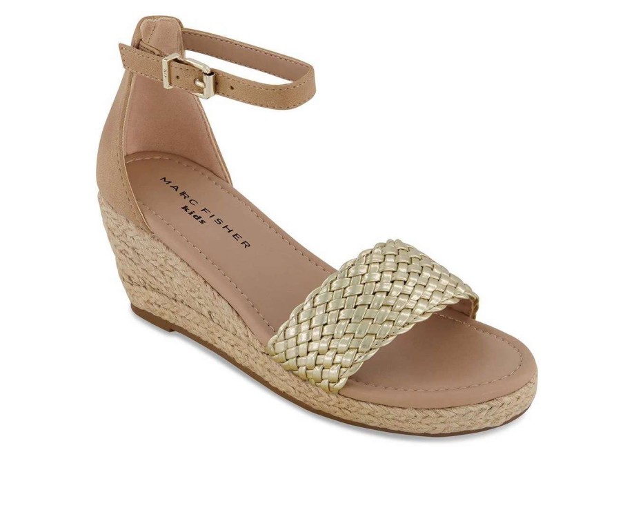 Dress Sandals * | Girls' Marc Fisher Children'S Little Kid & Big Kid Marren Web Wedge Sandals