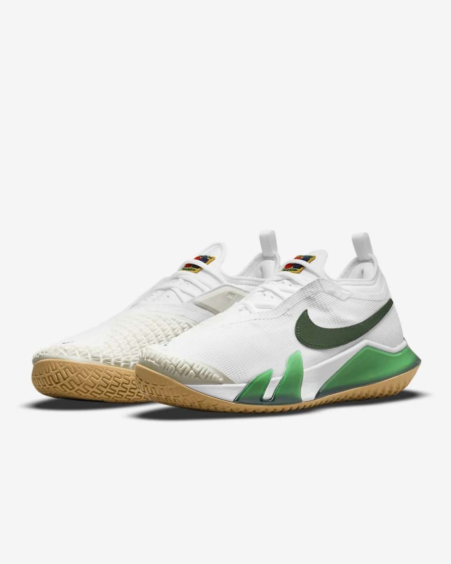 Footwear * | Masters Racket Nike React Vapor Nxt White/Green Men'S & Women'S Tennis Shoes New Arrival