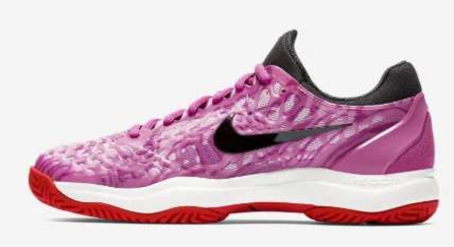 Footwear * | Masters Racket Nike Womens Zoom Cage 3 Tennis Shoes Active Fuchsia/Psychic Pink