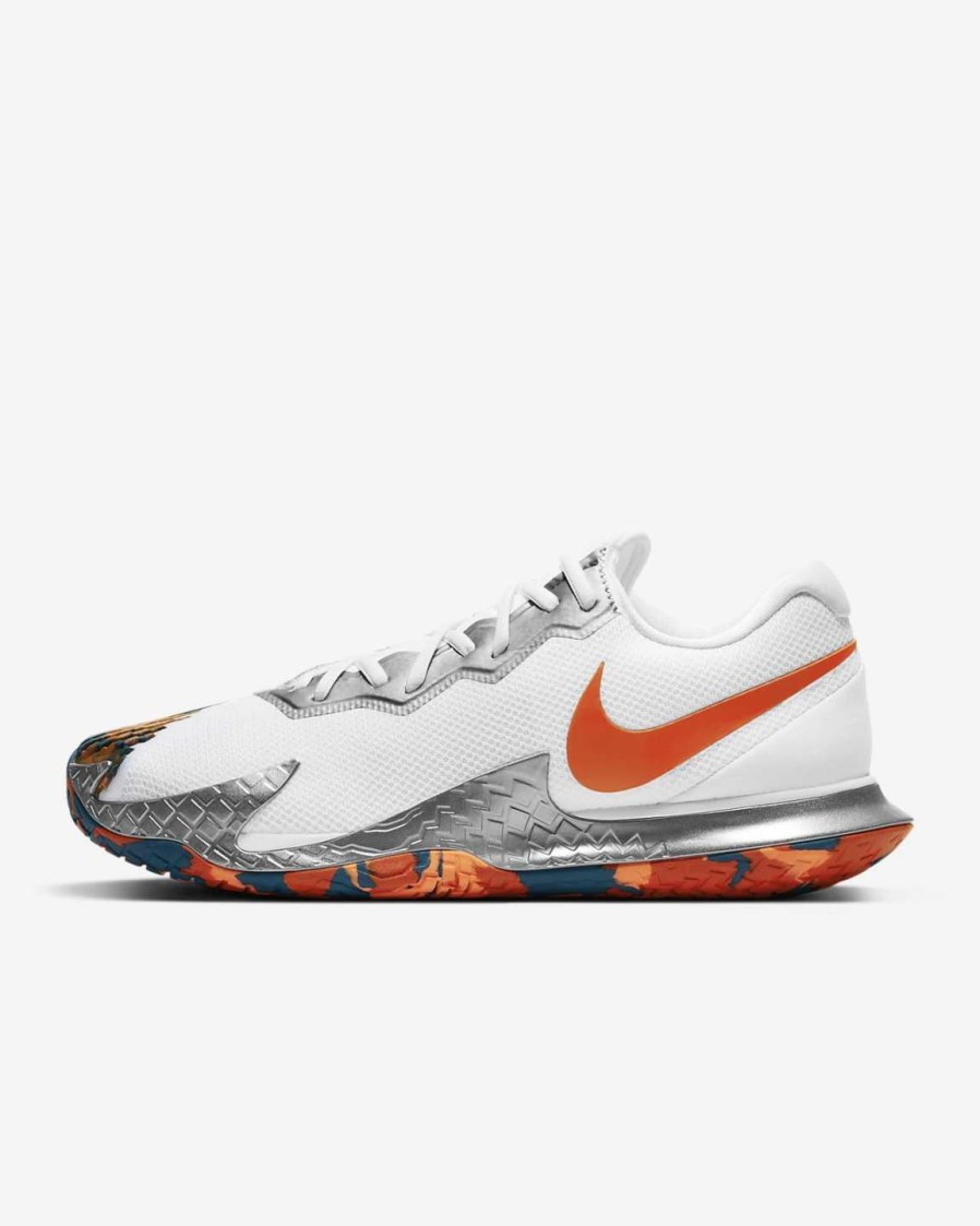 Footwear * | Masters Racket Nike Air Zoom Vapor Cage 4 White/Team Orange/Green Abyss Men'S Tennis Shoes