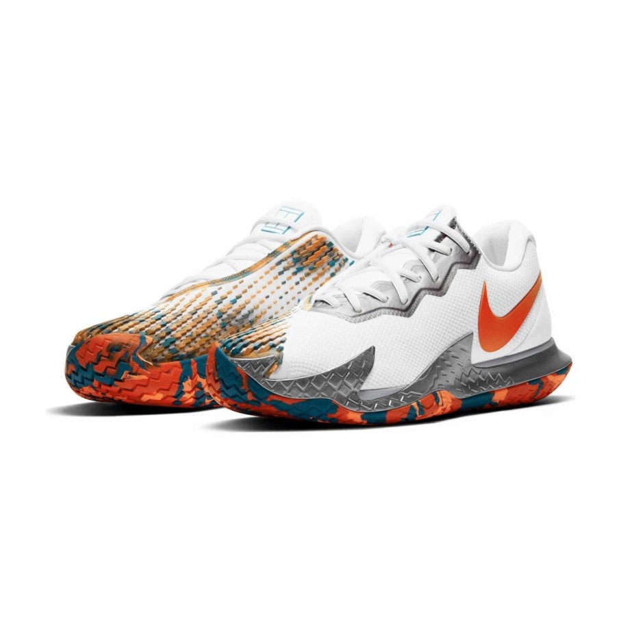 Footwear * | Masters Racket Nike Air Zoom Vapor Cage 4 White/Team Orange/Green Abyss Men'S Tennis Shoes