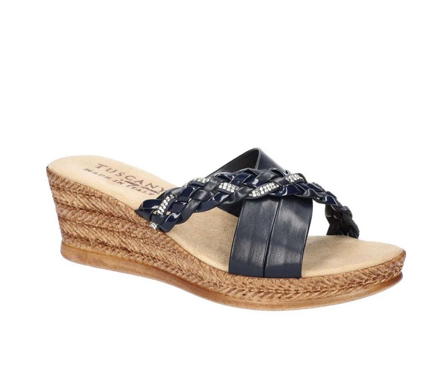 Wedge Sandals * | Women'S Tuscany By Easy Street Gessica Wedge Sandals