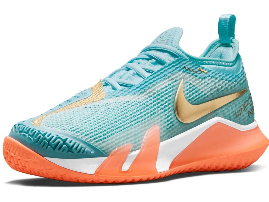 Footwear * | Masters Racket Nike React Vapor Nxt Turq/Mango/Gold Women'S Shoe New Arrival