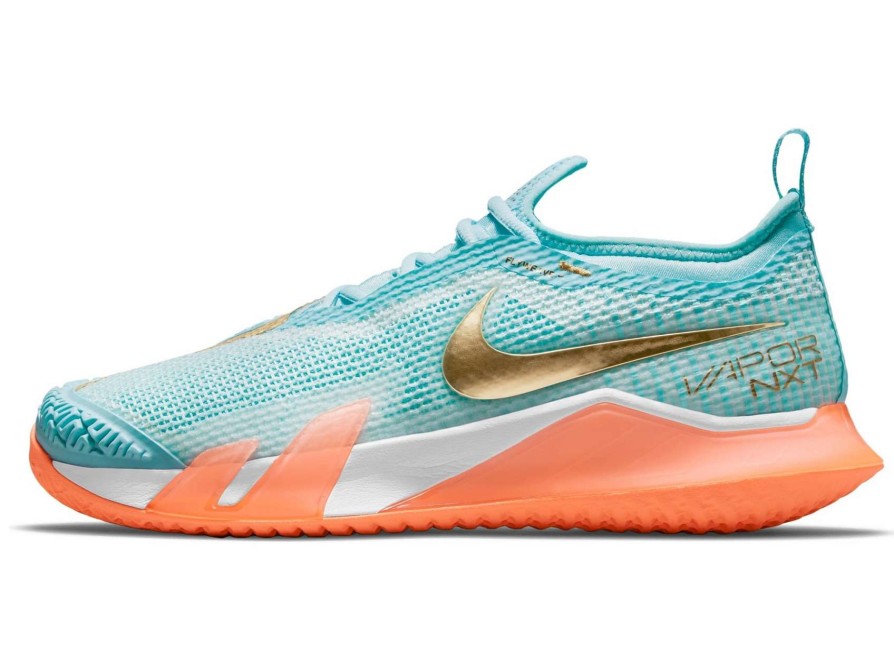 Footwear * | Masters Racket Nike React Vapor Nxt Turq/Mango/Gold Women'S Shoe New Arrival