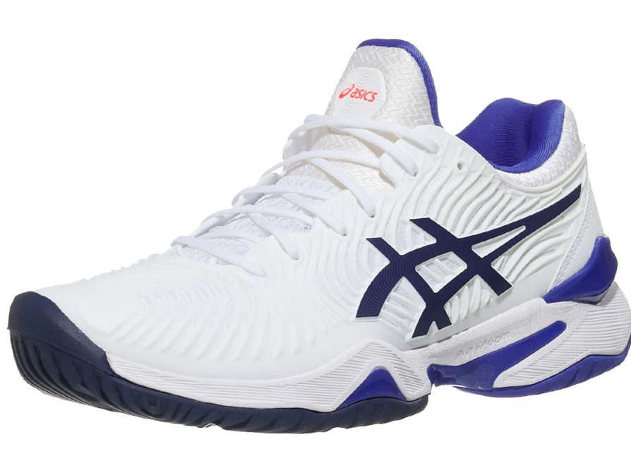 Footwear * | Masters Racket Asics Court Ff 2 White/Lapis Lazuli Blue Men'S Tennis Shoes New Arrival