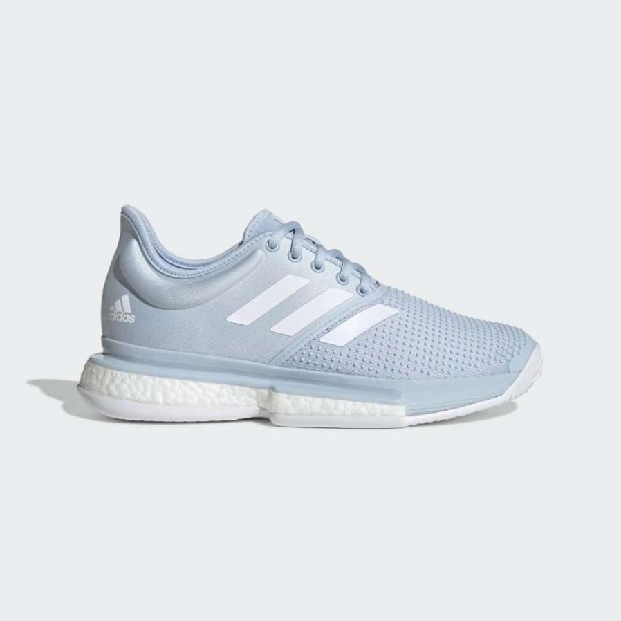 Footwear * | Masters Racket Adidas Solecourt Women'S Tennis Shoes (Easy Blue / Cloud White / Easy Blue)