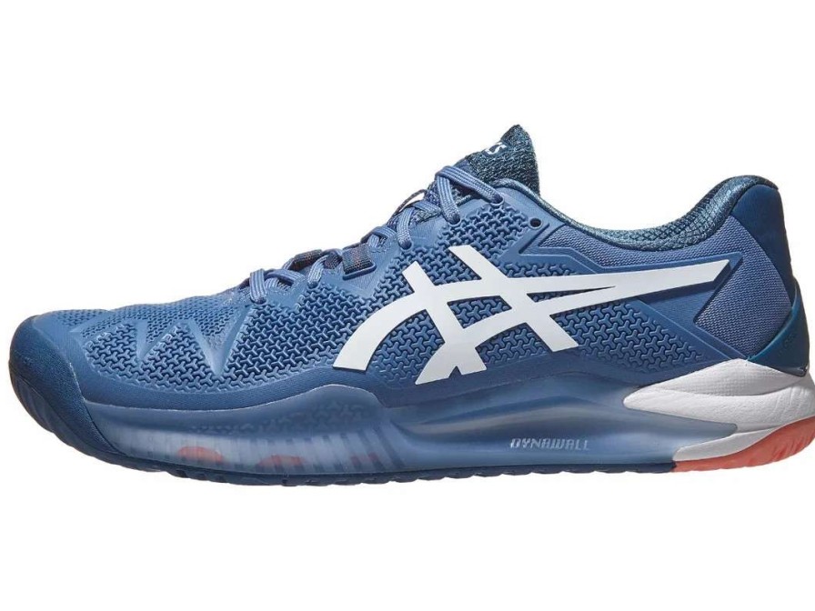 Footwear * | Masters Racket Asics Gel Resolution 8 Blue Harmony/White Men'S Tennis Shoes New Arrival